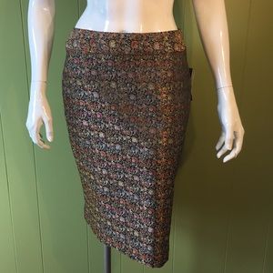 W.D.N.Y Brocade pencil skirt